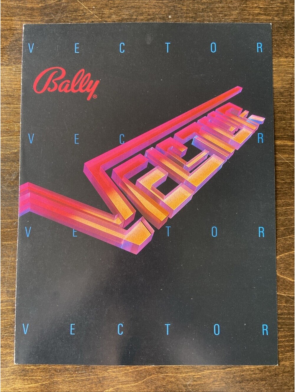 Bally Vector Arcade Pinball FLYER Original Ad Promo 1982 Poster Not PCB